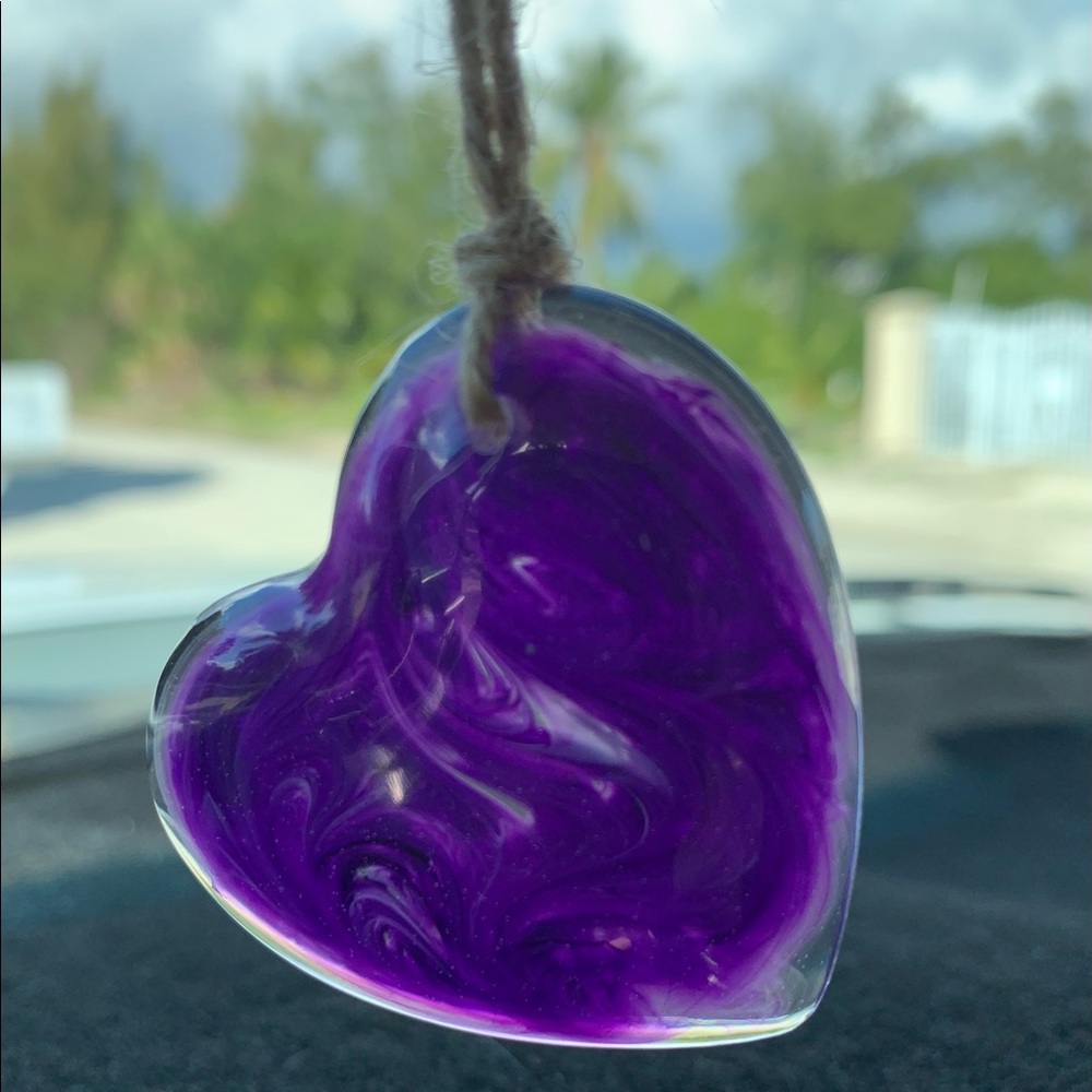 Heart Mirror Charm: Purple